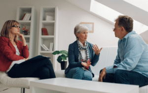 couple discussing their options in therapy