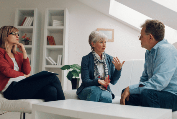 couple discussing their options in therapy